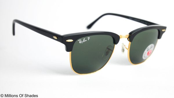 RB3016 Clubmaster - Black G15 Polarized - Image 2