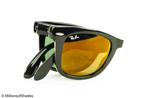 Folding Wayfarer RB4105 - Polish Black Gold - Image 5
