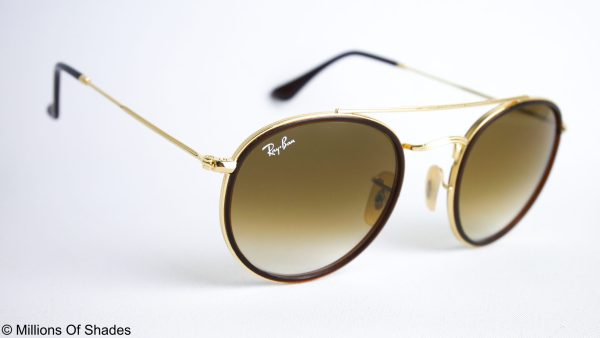 Round Double Bridge RB3647N - Gold Brown Gradient - Image 2
