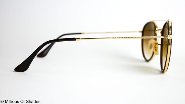 Round Double Bridge RB3647N - Gold Brown Gradient - Image 3