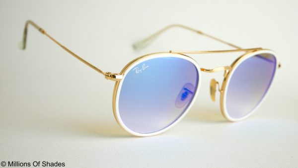Round Double Bridge RB3647N - Gold Blue Gradient - Image 2