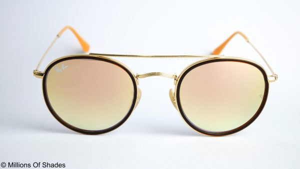 Round Double Bridge RB3647N - Gold Pink