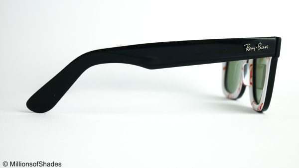 RB2140 Wayfarer Rare Print Edition - Large RayBan Logo Mania White - Image 3