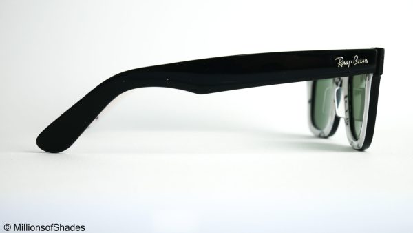 RB2140 Wayfarer Rare Print Edition - Large RayBan Logo Mania Black White - Image 3