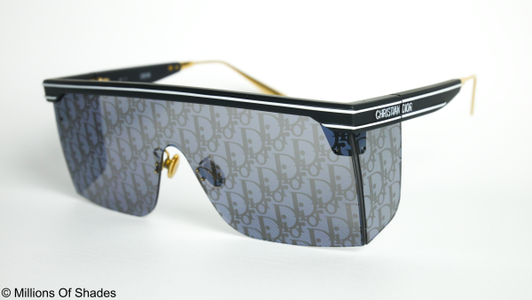 DiorClub M1U Navy Black With White Logo- Dior Oblique Mask Sunglasses - Image 2