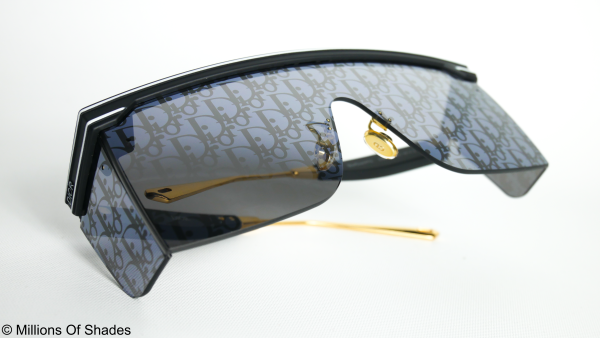 DiorClub M1U Navy Black With White Logo- Dior Oblique Mask Sunglasses - Image 3