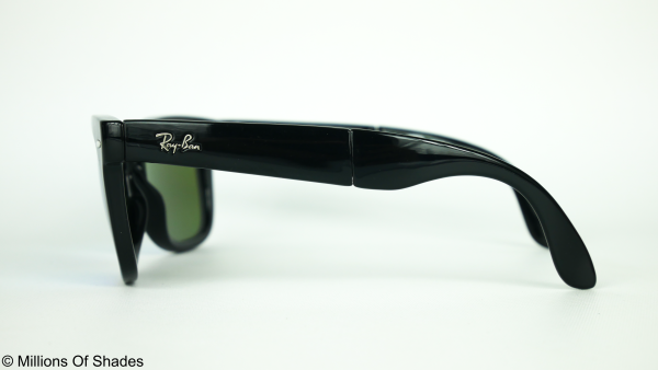 Folding Wayfarer RB4105 - Polish Black Flash Green - Image 3