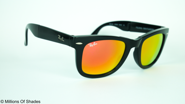 Folding Wayfarer RB4105 - Polish Black Flash Red - Image 2