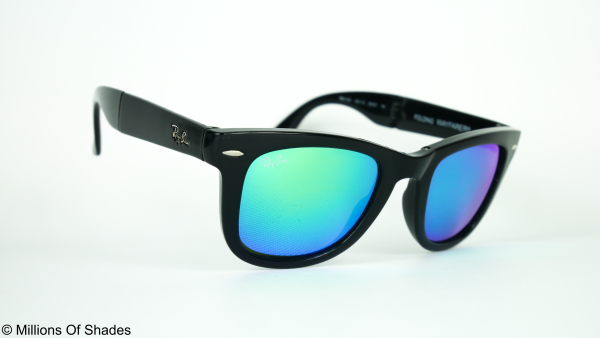 Folding Wayfarer RB4105 - Polish Black Flash Green - Image 2