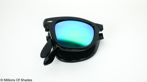Folding Wayfarer RB4105 - Polish Black Flash Green - Image 4