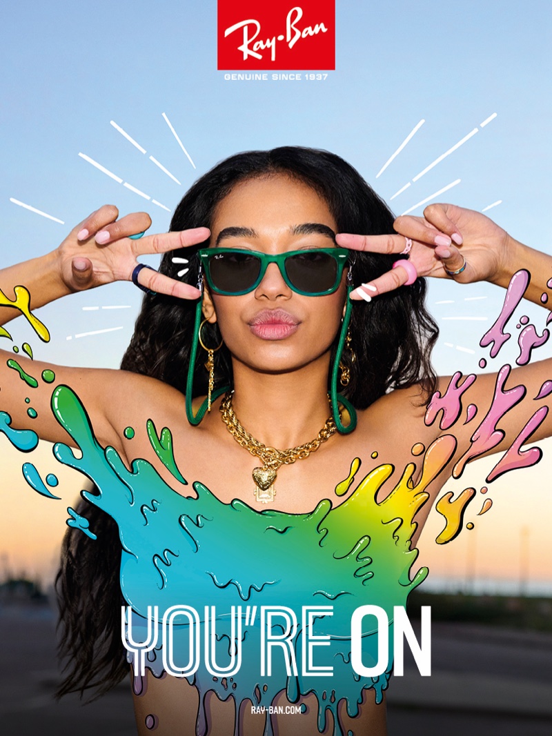 RB2140 Wayfarer Colorblock - Green - Image 7