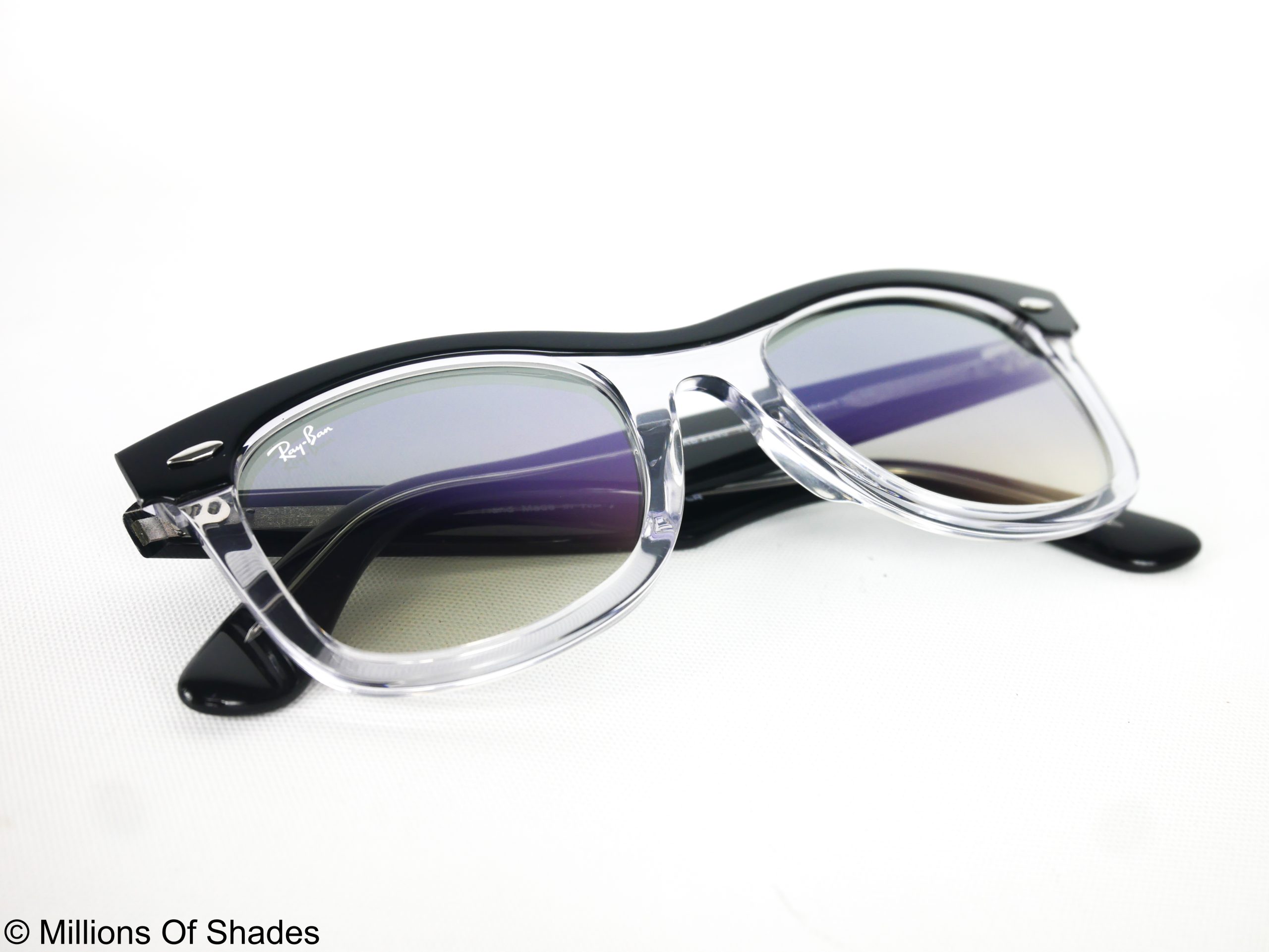 RB2240 Wayfarer Street Neat - Black On Transparent - Image 4
